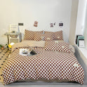 Solid Color Double Stitching Washed Cotton Duvet Cover Bedding