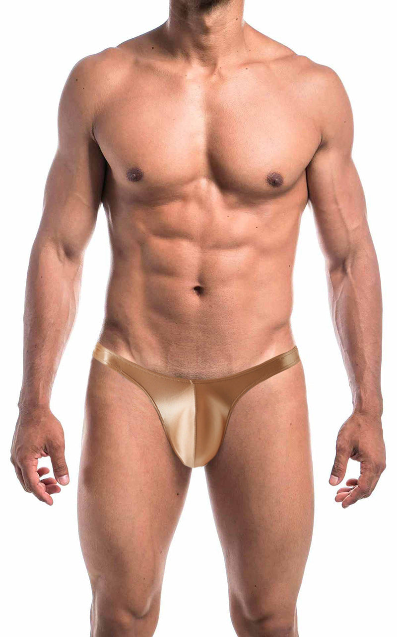 Silky Shiny Sexy Silky Transparent Glossy Hipster Men's Thong T-shaped Panties Sexy