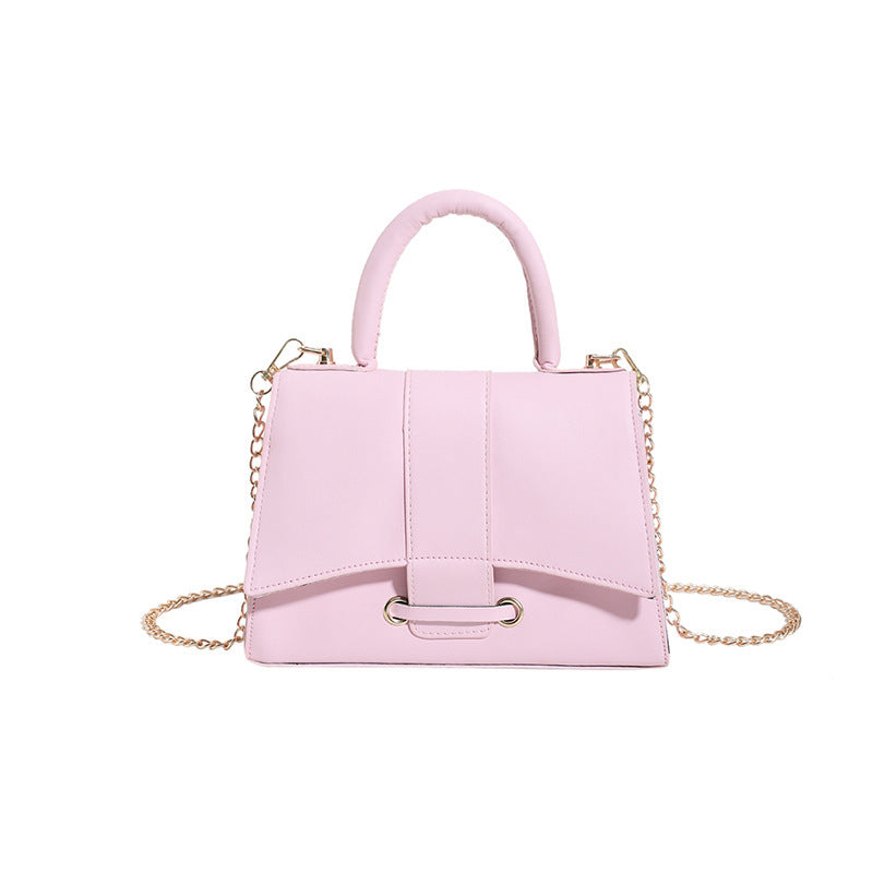 Pure Color Trendy Shoulder Portable Small Square Bag