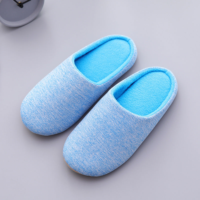 Home wooden floor non-slip warmth half-pack heel slippers