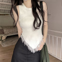 Women's Pure Color Halter Strap Elegant Knitted Sleeveless Top