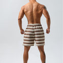 Men's Striped Shorts Sports Outdoor Casual Fitness Running Moisture Wicking Loose