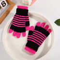 Striped Gloves Double Layer Keep Warm And Cold Protection In Winter