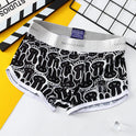 Men's Personalized Printed Nude Feel Boxer Ice Silk Underwear