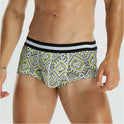 Men's Boxer Colored Cotton U Convex Low Waist Boxer Briefs