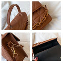 Trendy Simple Textured Shoulder Messenger Bag