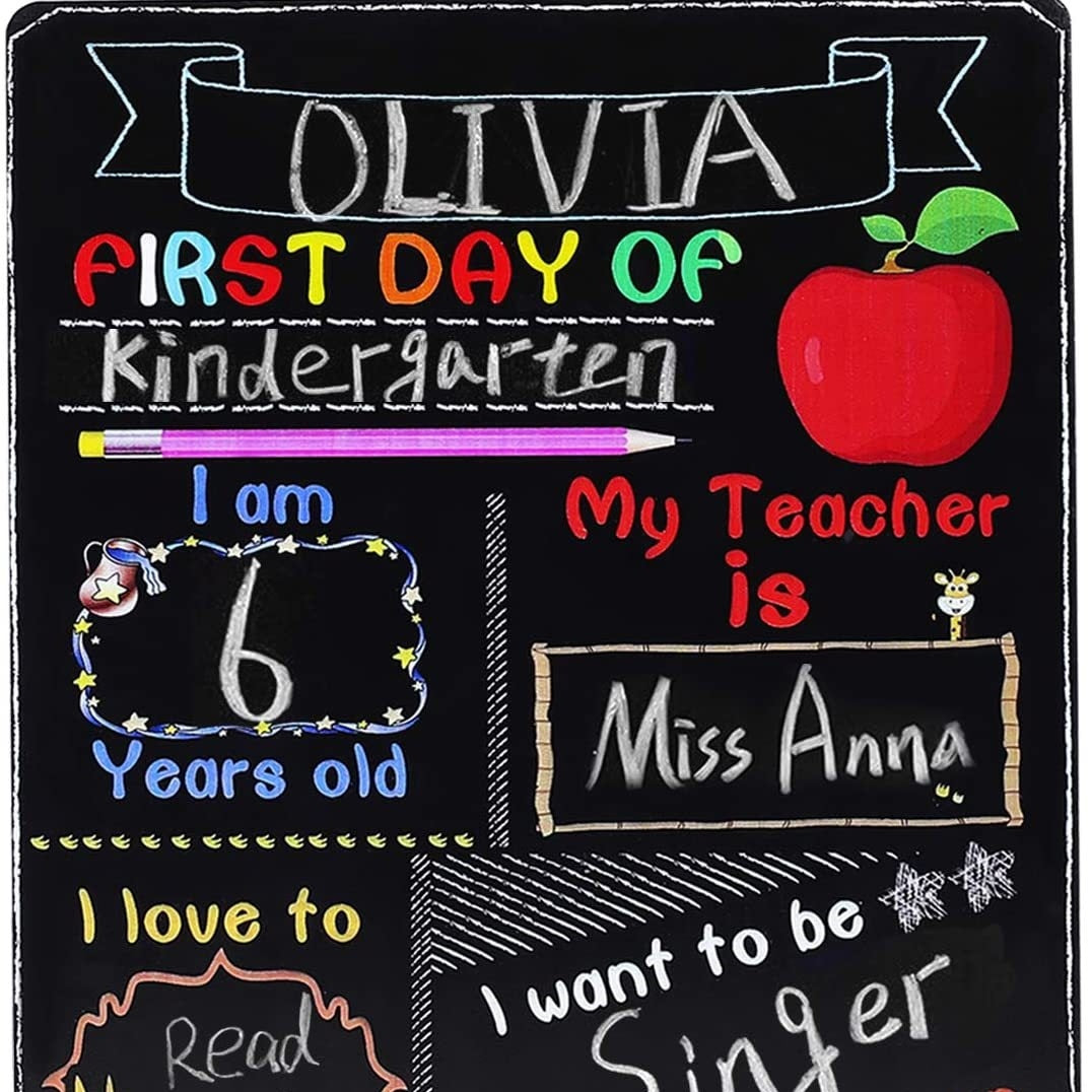 Blackboard First Day Of School Wooden Craftwork