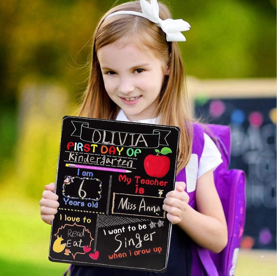 Blackboard First Day Of School Wooden Craftwork