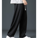 Ice Silk Pants Men's Thin Straight Loose Trousers