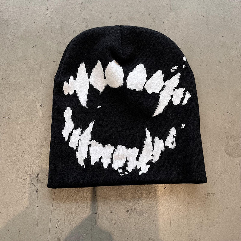 Fashion Street Vintage Teeth Knitted Hat