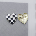 Black And White Checkerboard Anti-exposure Brooch