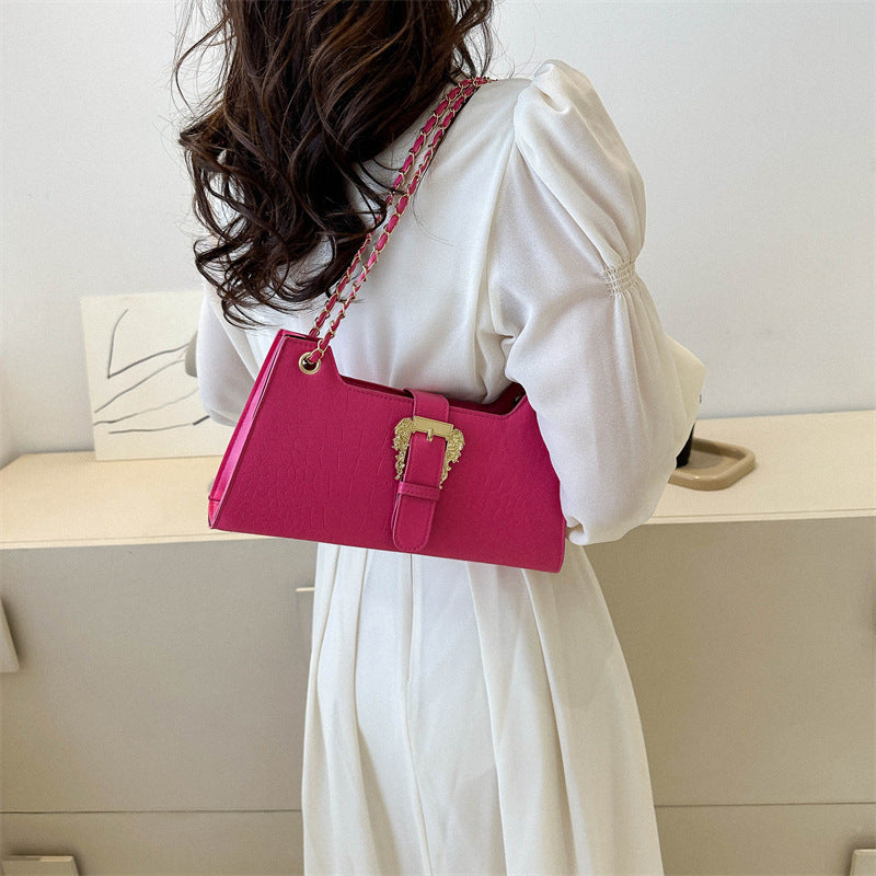 Women's Fashion Simple Chain Fashion Bag Shoulder Bag Casual Trend Crossbody Small Square Bag