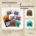 Knitting Trend In English Letters STU Multi-colored Men And Women Hat