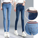 High waist pencil jeans