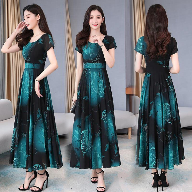 Ice Silk Plus Size Dress Female Temperament