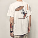 Men's cat print loose t-shirt