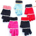 Warm knitted gloves