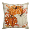 Pumpkin Maple Leaf Hand-painted Text Cushion Pillow Cover