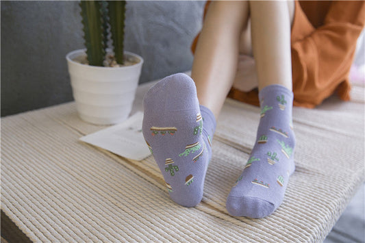 Cactus cotton tube stockings