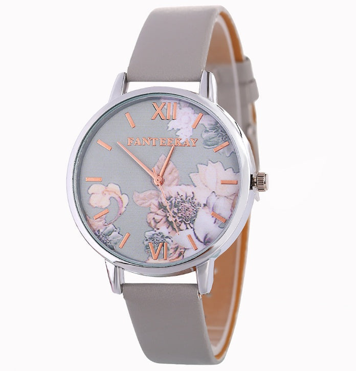 ساعات كوارتز نسائية من العلامة التجارية الكبرى Huawa Belt تباع بسرعة Wish Source Broken Flower Watches