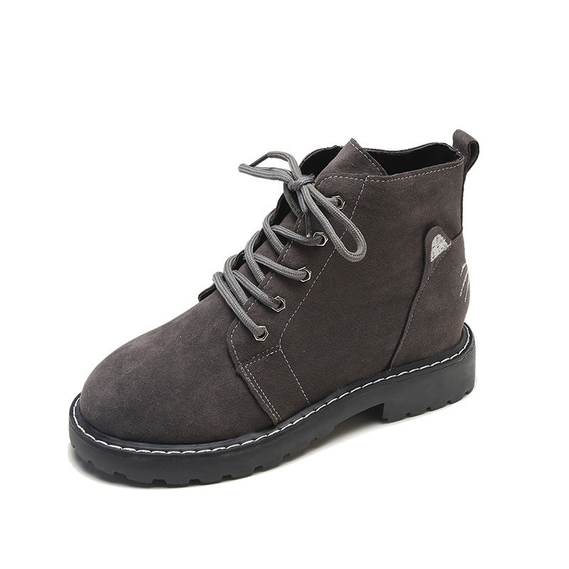 Casual matte lace up low top Martin boots