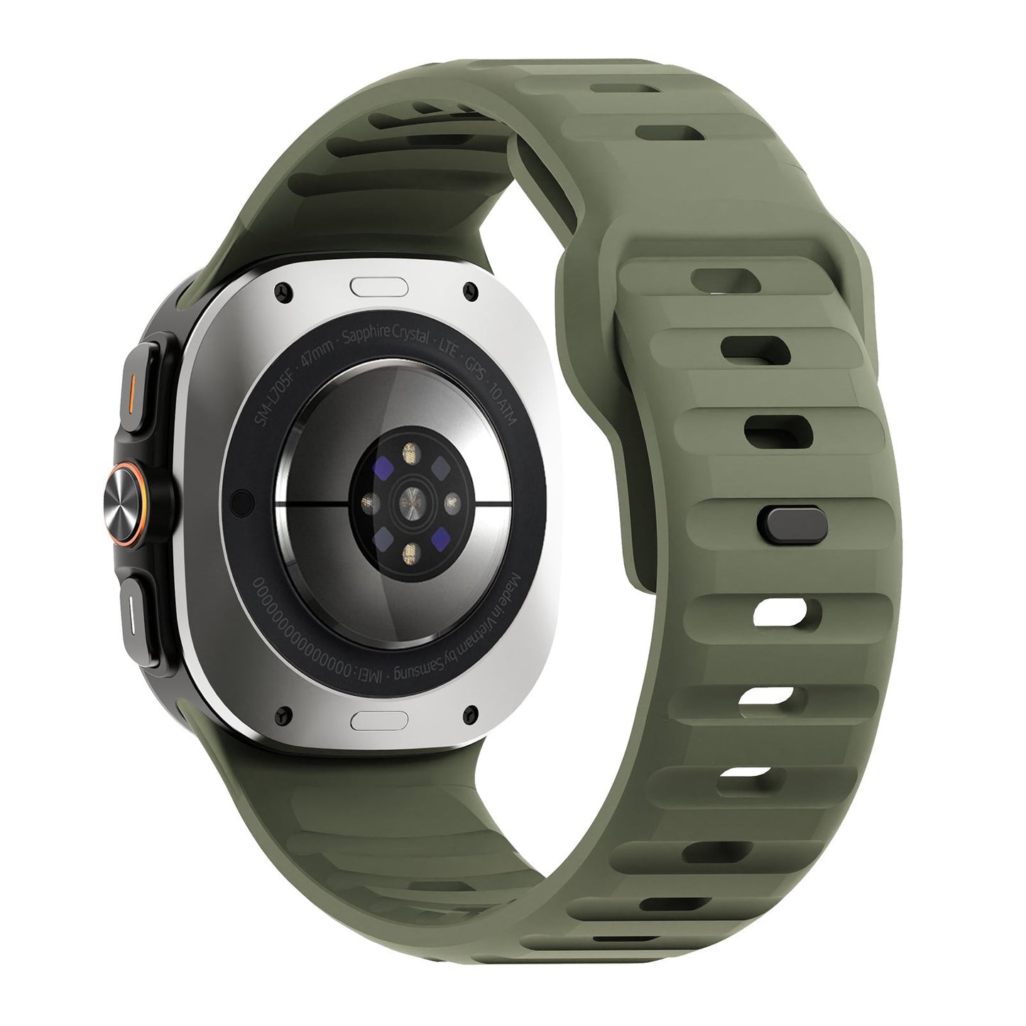 حزام سيليكون قابل للتطبيق على ساعة Ultra Wave Reverse Buckle مقاس 47 مم