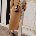 Two-color Long-sleeved Woolen Coat Women's Clothing