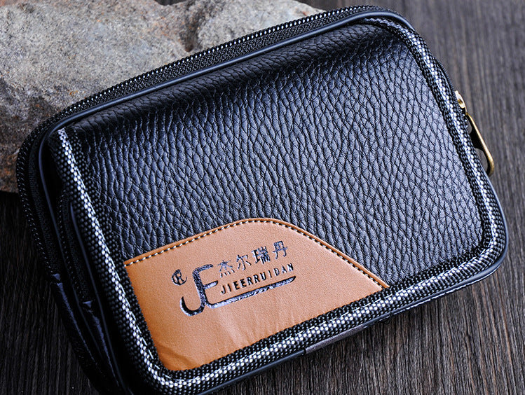 Double zip flap wallet