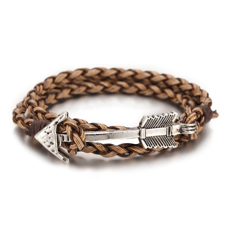 Retro Men's Multi-layer Hand Weaving Bracelet