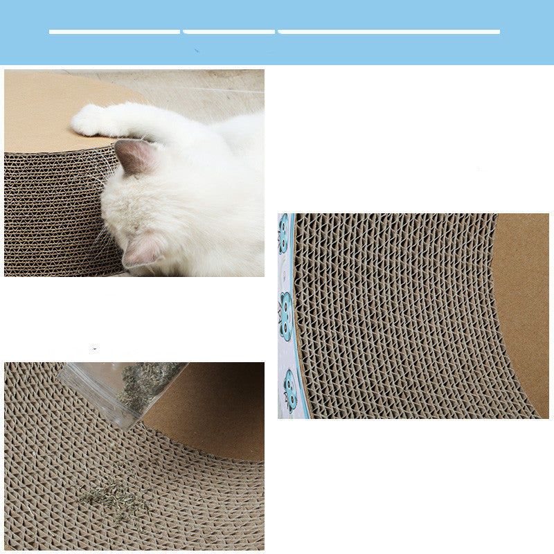 Cat scratching board corrugated nest