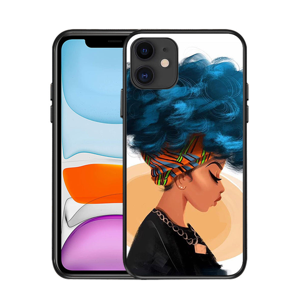 Black girl phone case