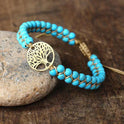 Hand-woven Double Layer African Turquoise Winding Bracelet