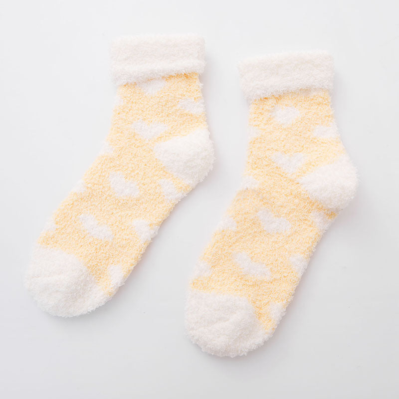 Sweet half fleece home sleep socks