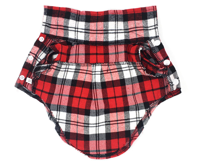 Pet Plaid Shirt Spring And Summer Dog Clothes