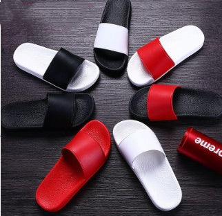 Men and women fashion couple sandals and slippers