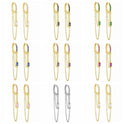 Silver Needle Chain Tassel Design Micro-inlaid Color Zircon EAll-match Earrings