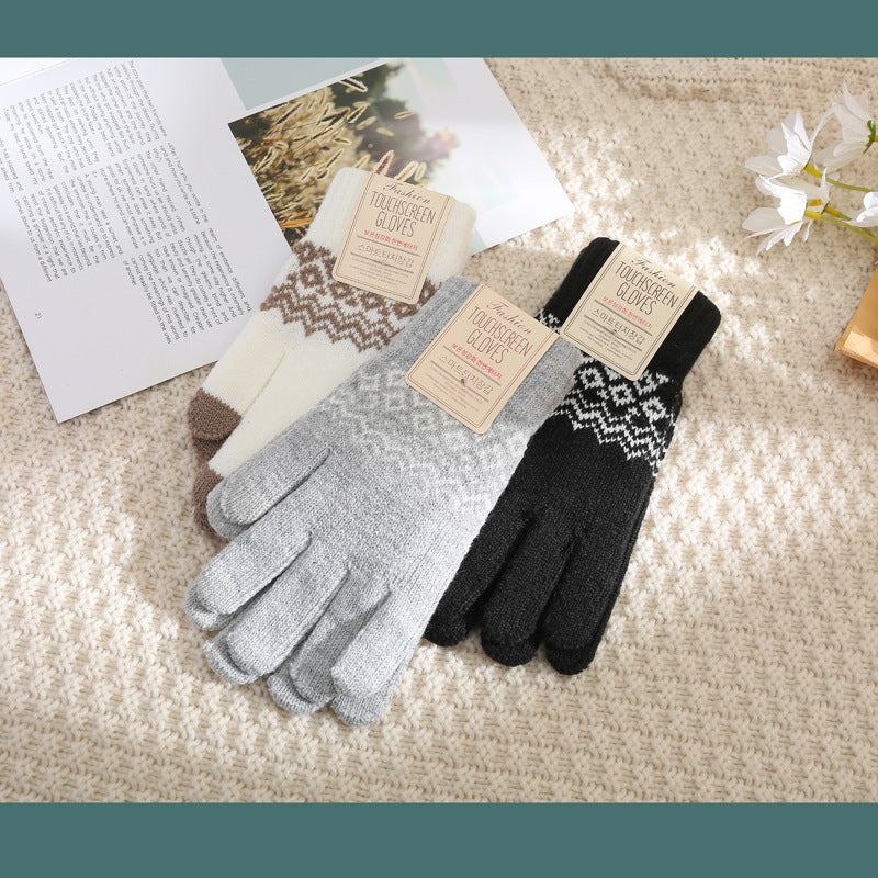 Cashmere-like Wavy Gloves For Men And Women