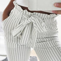 European and American new fashion wild waist cropped pants