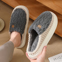 Cute Bear Plush Slippers Winter Warm Fleece Shoes Indoor Bedroom Floor Home Slippers For Women Men Couple