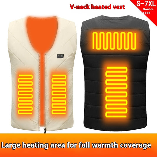 Electric Heating Double Code V-neck Intelligent Constant Temperature Warm Vest