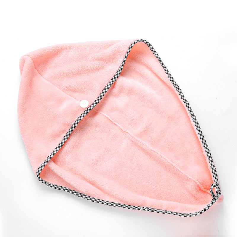 Thick Absorbent  Hair Caps Coral Fleece Cute Turban