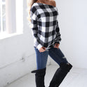 Women's Solid Color Long-sleeved Casual Loose T-shirt