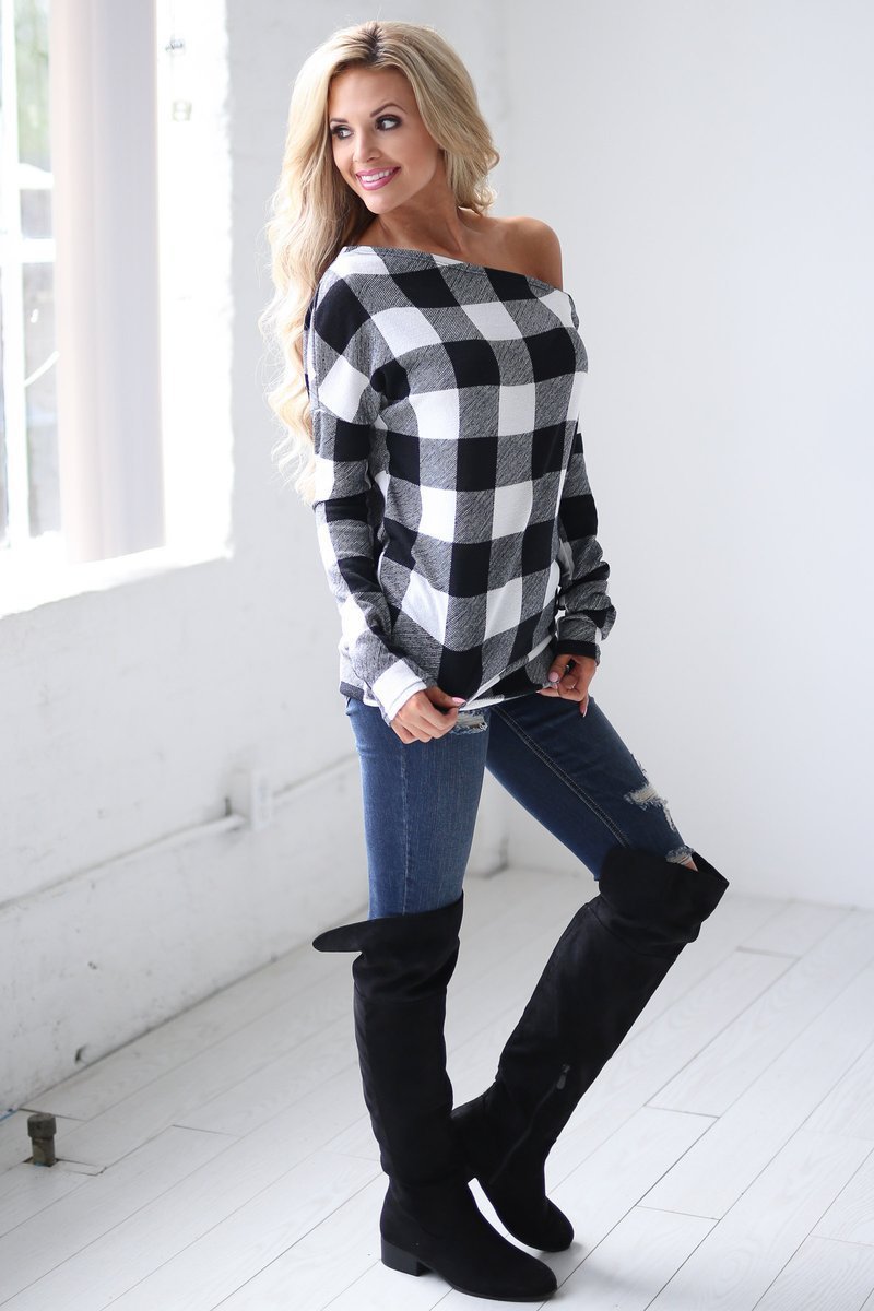 Women's Solid Color Long-sleeved Casual Loose T-shirt