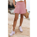 European And American Solid Color High Waisted Shorts Casual Pants