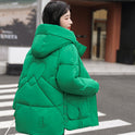 Down Cotton-padded Jacket Loose Hooded Loose All-matching Thick Warm Coat