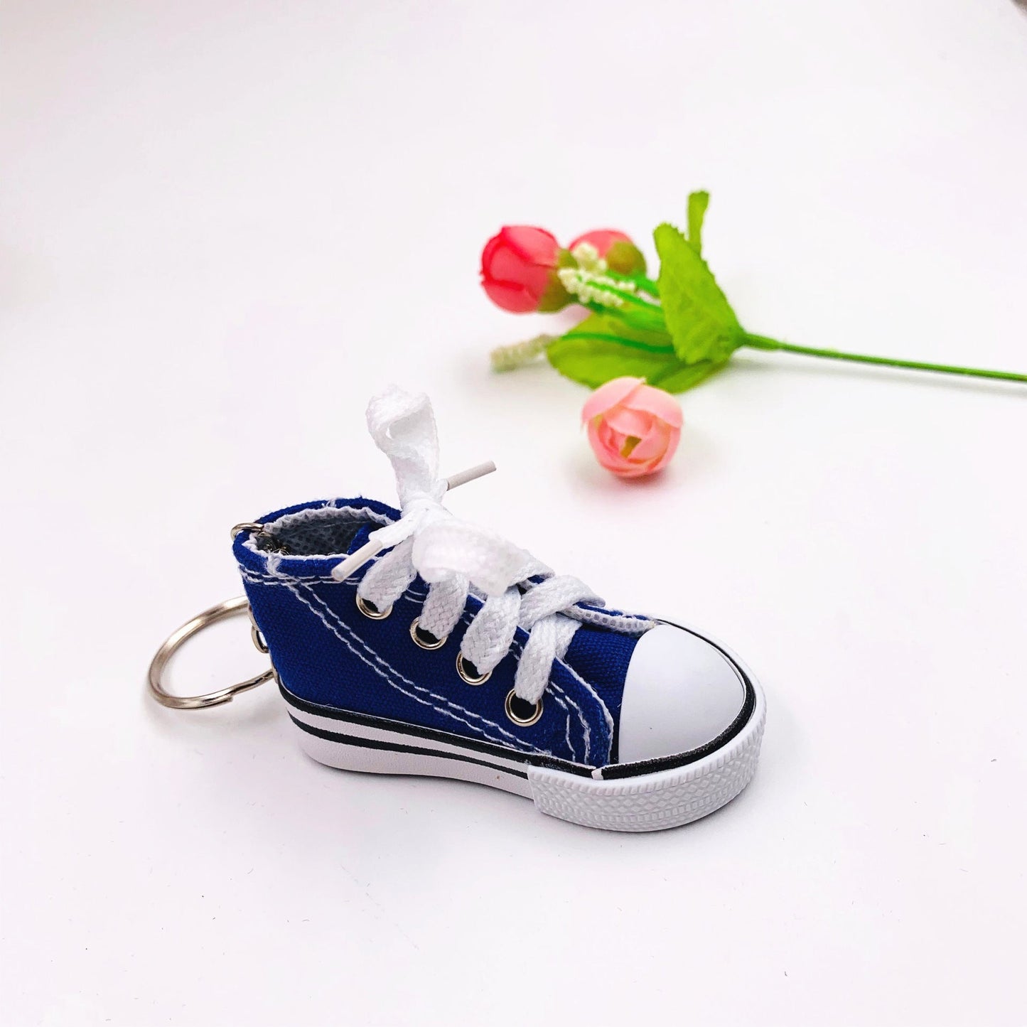 Mini Canvas Shoe Keychain Bag Clothing Pendant