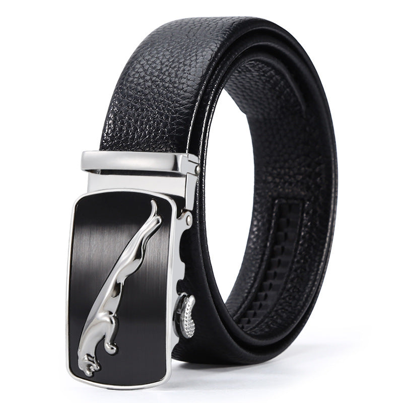 Men's Automatic Leather Buckle Business Belt