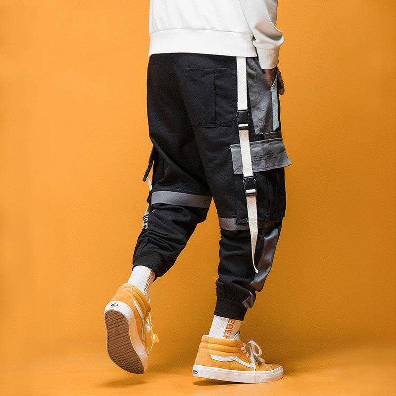 Autumn overalls men's tide brand hip-hop beam pants