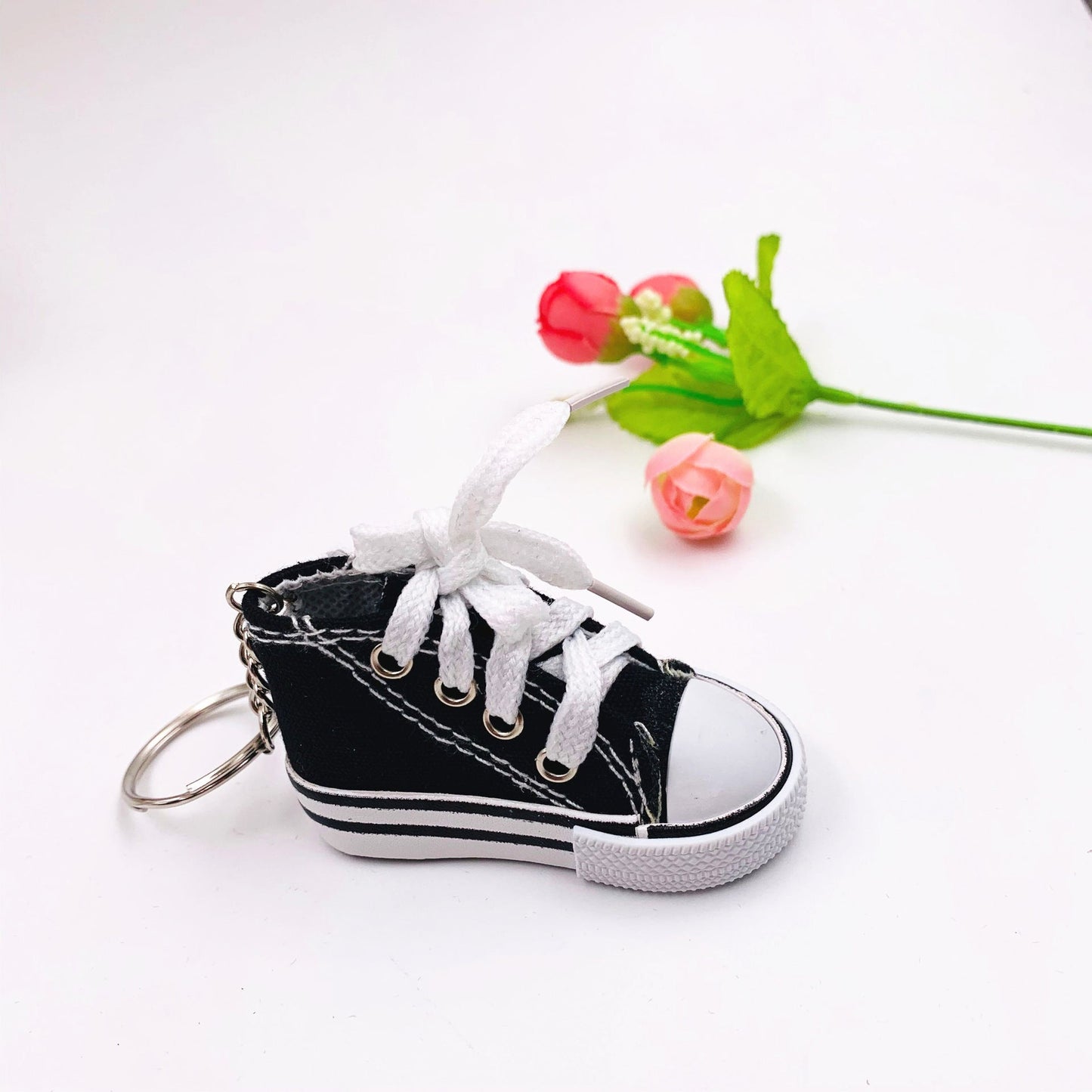 Mini Canvas Shoe Keychain Bag Clothing Pendant