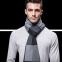 Men's scarf wool plaid scarf scarf winter scarf processing wholesale gift ladies knitting stitching